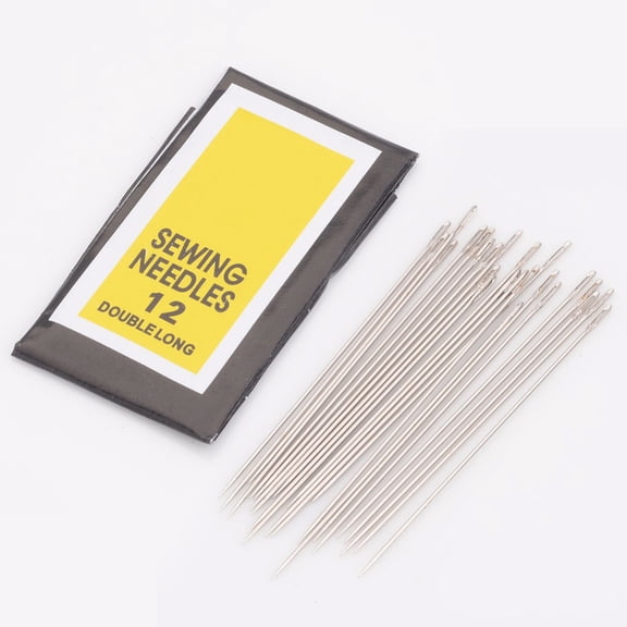 Iron Sewing Needles Darning Needles Platinum 0.45mm thick 40mm long hole: 0.3mm 25pcs/bag