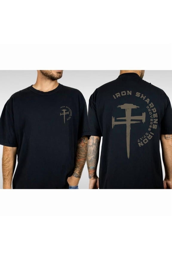 Iron Sharpens Iron Christian Gym Shirt Gym Pump Christian Clothes Proverbs Bible Verse Shirt, Kid, Adult Size, Cirela Love