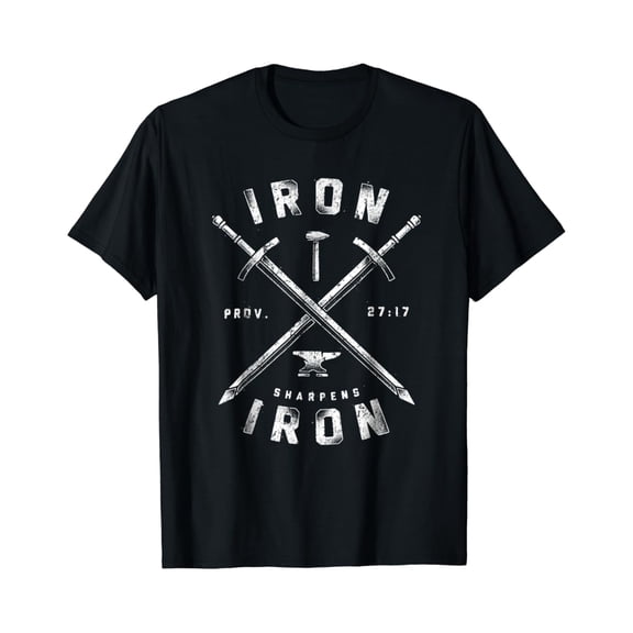 Iron Sharpens Iron - Men Women Athletic T Shirt Strong Christian Tee Shirt Gift