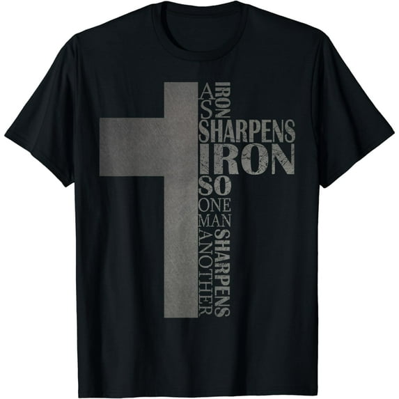 Iron Sharpens Iron Proverbs 27:17 Christian Bible Religious T-Shirt