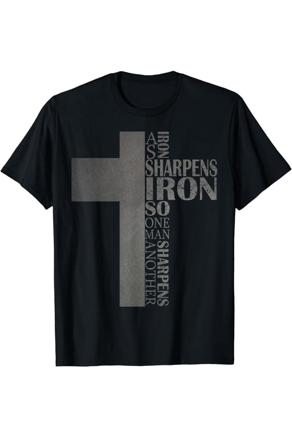 Iron Sharpens Iron Proverbs 27:17 Christian Bible Religious T-Shirt