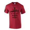 thumbnail image 1 of Iron Sharpens Iron Proverbs Proverbs 27:17 Mens Christian Short Sleeve T-Shirt Graphic Tee-Heather Cardinal-4xl, 1 of 4