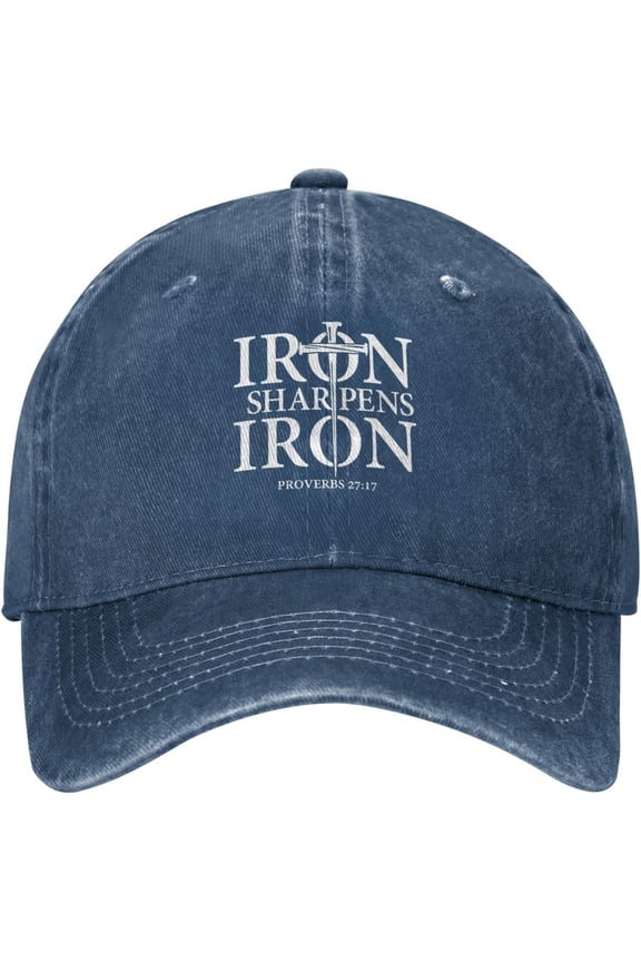 Iron Sharpens Ironis Dad Hat Baseball Caps for Men 90s Washed Cotton Adjustable Strapback Cap Hats