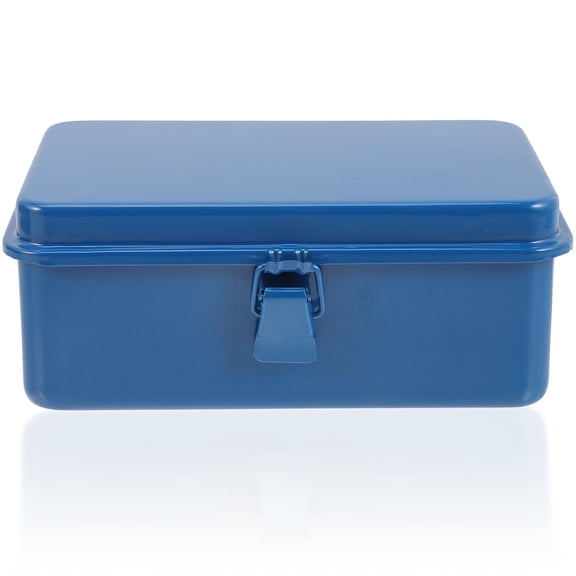 UEETEK Sturdy Blue Tool Organizer Iron Box for Portable Tool and Equipment Storage