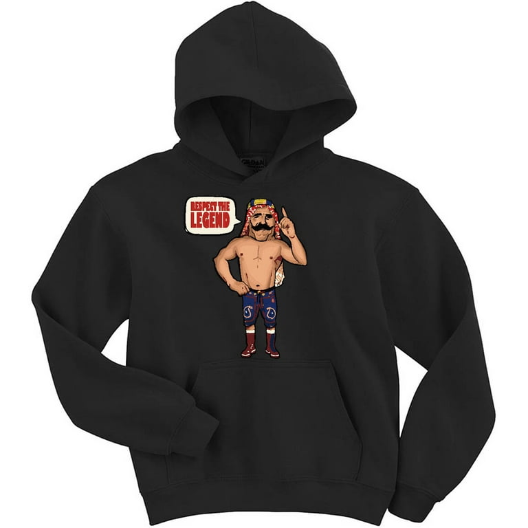 Shedd Shirts Iron Sheik Respect The Legend Hooded Sweatshirt Hoodie Women s Size Medium Red