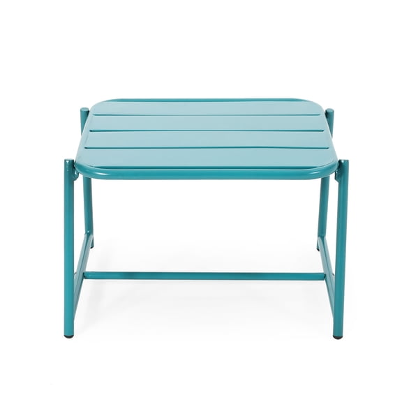 Teal Iron Table - Decorative Element - Backyard Ambiance / Improves Outdoor Ambiance