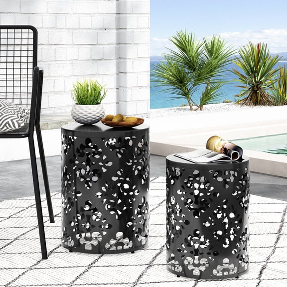 Iron Side Table with Cylindrical Shape | Fits Well in Various Modern Scenes | Benefit from Its Long - lasting Quality