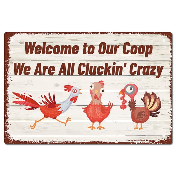Iron Sign Posters for Home Wall Decoration Rectangle Chick Pattern 300x200x2.2mm DIY