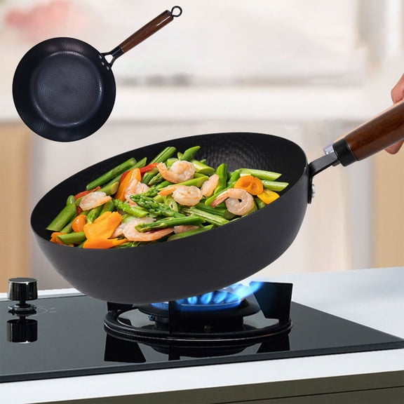Iron Skillet Uncoated Nonstick Pan - Fish Scale Pattern Frying Pan for Omelet Steak Stir Fry - Lightweight Rust Resistant Iron Cookware - Gas Induction Electric Stove Compatible 11 Inch