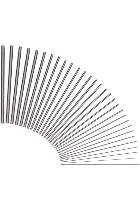Iron Solid Core Rod Stick O Ring Making Tool For Necklace Jewelry Making Platinum Box: 10.4x1.7x1.7cm 0.5~5mm in diameter 30pcs/set DIY