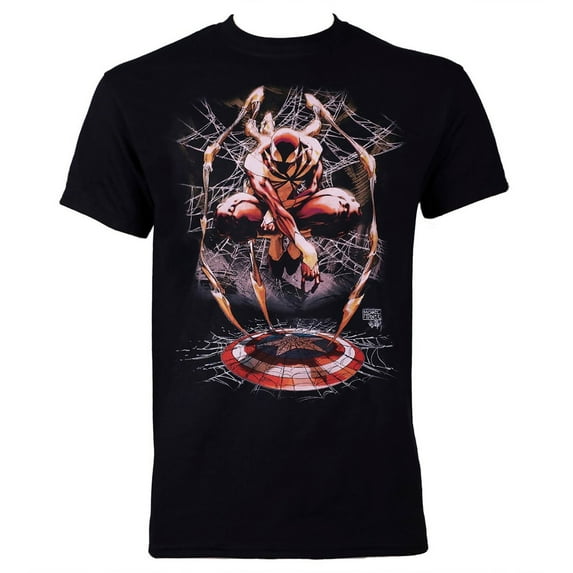 Iron Spider Civil War Spider-Man Black Men's T-Shirt-Medium