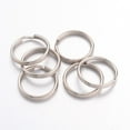 thumbnail image 1 of Iron Split Rings Double Loops Jump Rings Platinum Color 1.5mm thick 16mm in diameter about 14.5mm inner diameter, 1 of 4