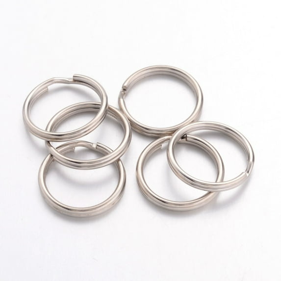 Iron Split Rings Double Loops Jump Rings Platinum Color 1.5mm thick 16mm in diameter about 14.5mm inner diameter