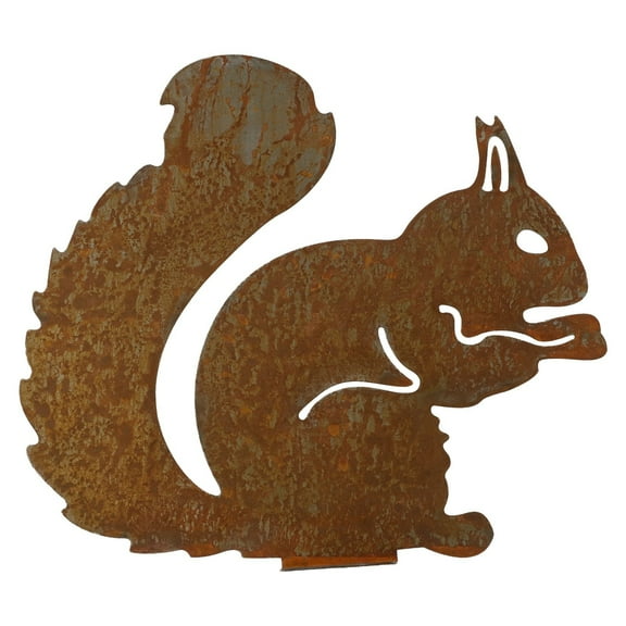 Iron Squirrel Decorative Pile Rustic Garden Ornament for Creative Placement