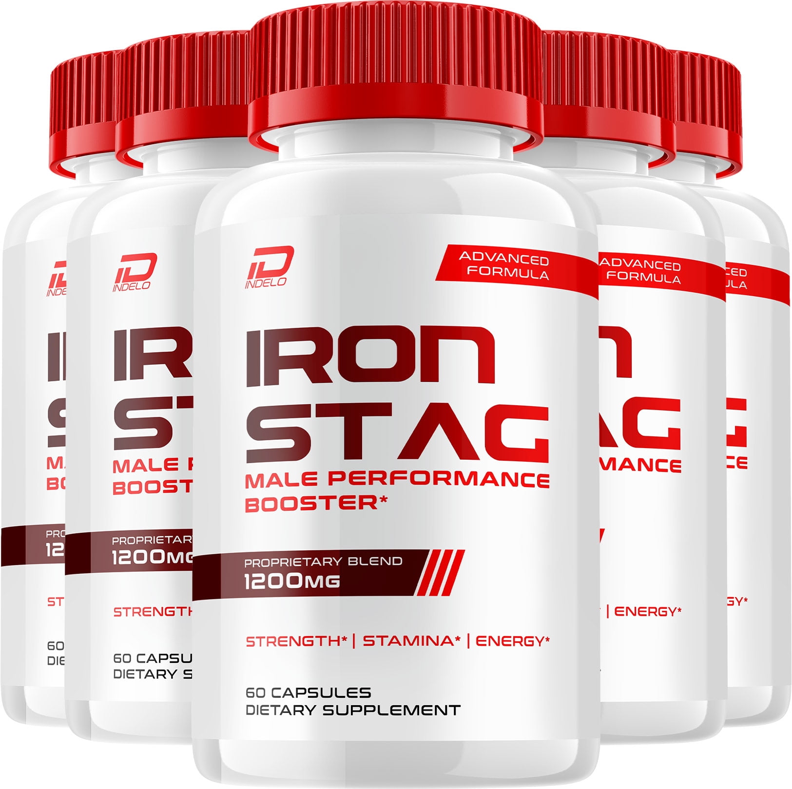 Iron Stag for Men Capsules – IronStag Vitamin Complex Pills, Energy, 5 Pack, 300 Capsules