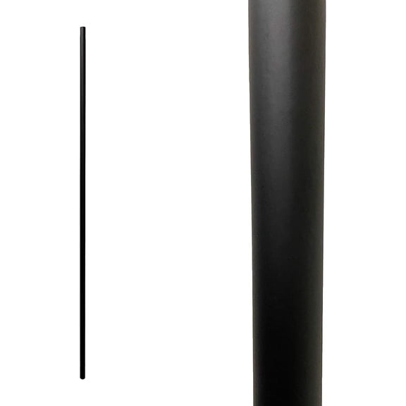 Iron Stair Balusters 5/8" Round x 44" Long, Classic, Hollow, Black Powder Coated - 30pcs - (Satin Black) - DH-28