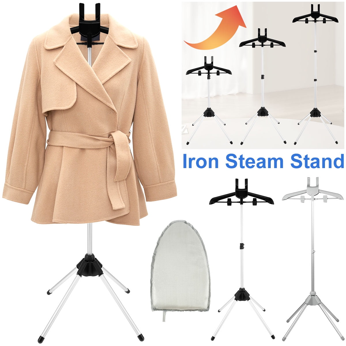 Iron Steam Stand Set with Hand-held Ironing Board Heavy-Duty Handheld ...