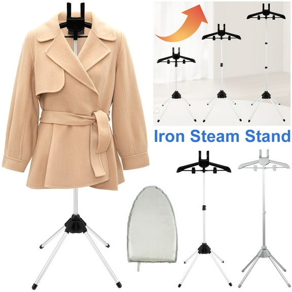 Iron Steam Stand Set with Hand-held Ironing Board Heavy-Duty Handheld Garment Steamer Rack High Adjustable Standing Ironing Machine Hanger Garment Hanger for Steaming Clothes