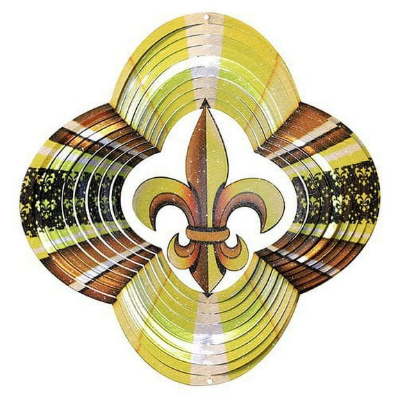 Iron Stop 10" Fleur de Lis Wind Spinner