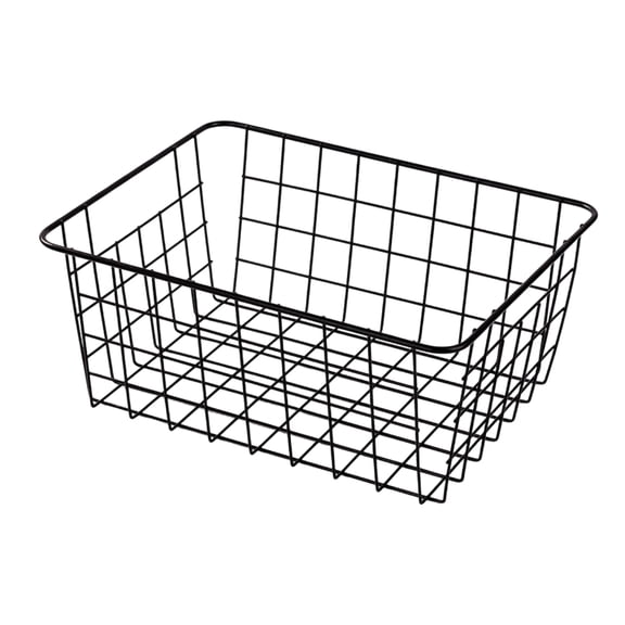 Iron Storage Basket, Nordic Style Wire Organizer Bin, Large Capacity Decorative Container for Kitchen Countertop Fruit Snacks