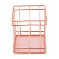 thumbnail image 1 of Iron Storage Basket Organizer Bin Baskets for Kithen Cabinets Freezer Bedroom Bathroom (Style B, Rose Gold), 1 of 3