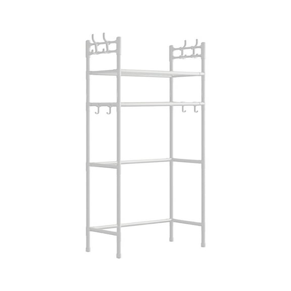 Iron Storage Rack Above the Washing Machine ,2-Layer Bathroom Organizer Shelf, 54.3"x28.3"x9.84", Iron Frame with Waterproof Coating for Toiletries and Laundry Use Minimalist Style