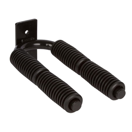 Iron Storage rack in wall Bracket Black Holds up to 4 Paddles Hangers