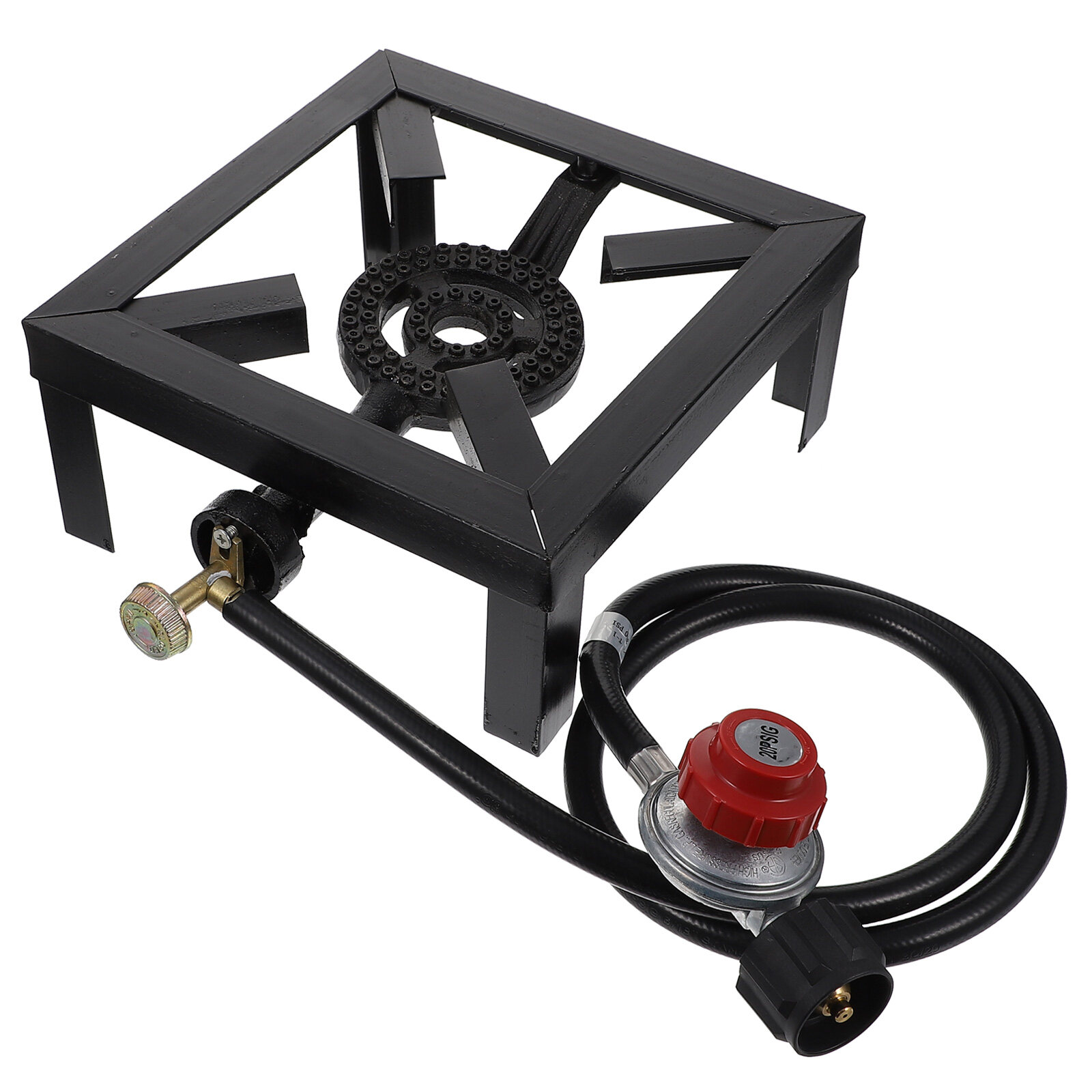 Iron Stove Burner Portable Gas Cooker Camping Stove with Hose and