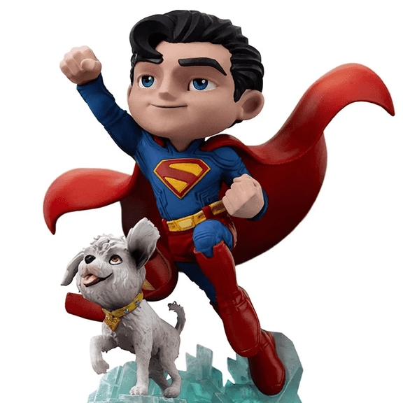 Iron Studios Collectible Statue Superman and Krypto - Superman Legacy Movie - Minico PVC Multicolor 6.5 inches 16.6 cm