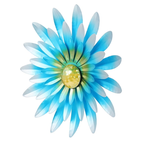 Iron Sunflower Wall Hanging Decoration 3D Flower Shaped Ornament for Home and Garden