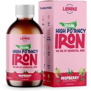 Iron Supplement Liquid Iron High Potency Iron for Women & Adults by Llorens - 100mg Polysaccharide Iron Complex Iron Supplements for Anemia and Iron Deficiency, Raspberry, 6 oz