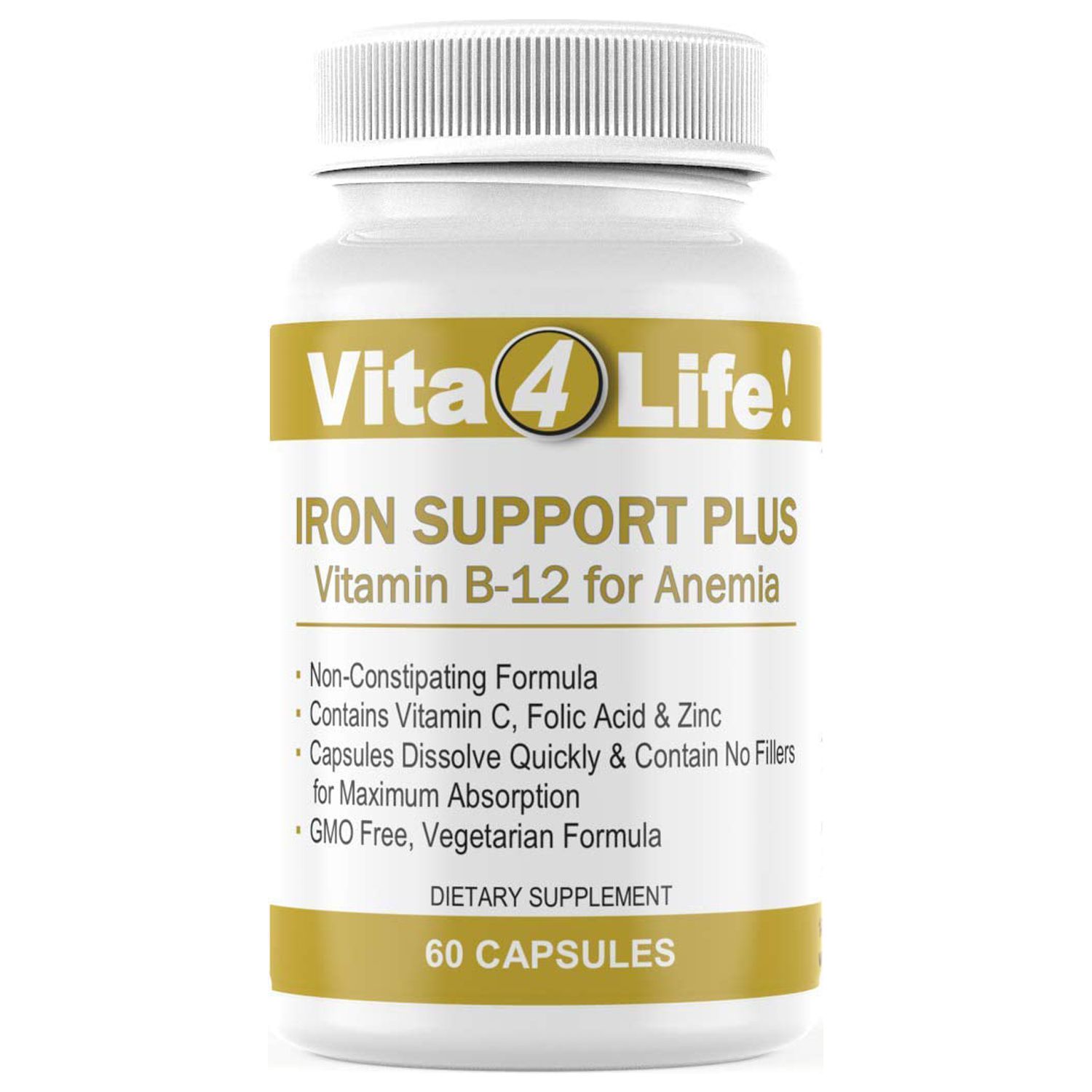 Iron Support 'Plus' Vitamin B12 Bariatric Supplement for Anemia 60