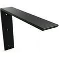 thumbnail image 1 of Iron Supports Front Mount L Bracket - Heavy Duty Steel Countertop Bracket for Granite Countertops - Support Bracket for Counters, Benches, Shelves & More (Matte Black - 16" Deep x 12" High), 1 of 8