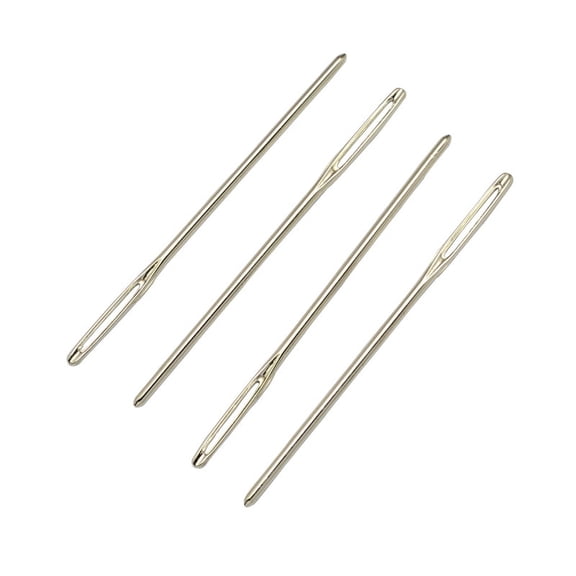 Iron Tapestry Needles Platinum 70x2mm Hole: 15x1mm