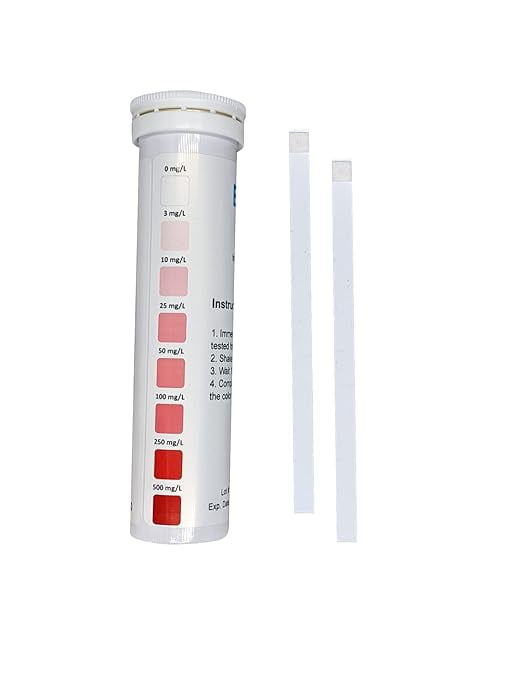 Iron Test Strip 0-500 PPM aqueous Fe2+ (Ferrous) iron [50 strips]