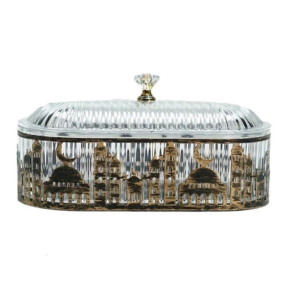 Iron Tray for Serving Snacks and Organizing Small Item Tabletop Bread Plate with Lid Stylish Home Organization Supplies