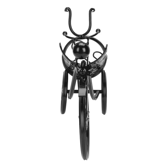 Iron Tricycle Shape Wine Bottle Rack Stand and Countertop Single Glass Display Holder for Home Decor, 14.4 x 10.4 x 4.3 inches / 36.5 x 26.5 x 11 cm