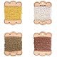 Iron Twisted Chains Unwelded with Card Paper 5.5x3.5x0.5mm Mixed Color
