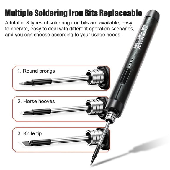Iron USB Portable Intelligent Electric Soldering Iron Multifunctional Soldering Welding Pen With 300-400 Degrees Celsius  Temperature Adjustment Function For Soldering Repairing