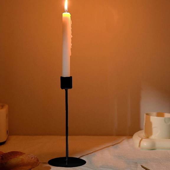 Iron Vintage Black Candlestick Holder, Taper Candle Holder, Desktop Decoration for Home Decor, Wedding, Dinning, Party, Anniversary