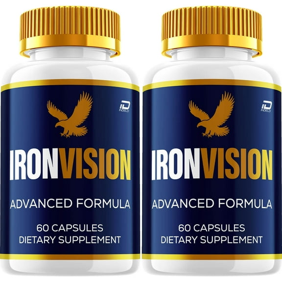 Iron Vision Eye Support Supplement IronVision Capsules Eye Vitamins Healthy Vision, 2 Pack, 120 Capsules