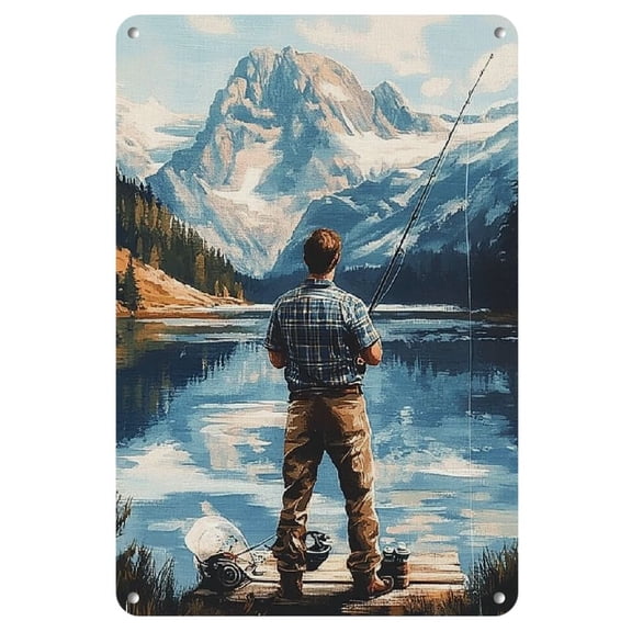 Iron Wall Art Panel - 8 X 12 Inch Anti - Bending Metal Tin Sign - Vintage Oil Painting Inspired Design - Perfect Gift for Home Decoration, Living Room, Bathroom, Bedroom, Garden