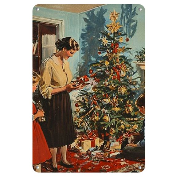 Iron Wall Art Panel - 8 X 12 Inch Anti - Bending Metal Tin Sign - Vintage Oil Painting Inspired Design - Perfect Gift for Home Decoration, Living Room, Bathroom, Bedroom, Garden, Dining, Bar, Cafe