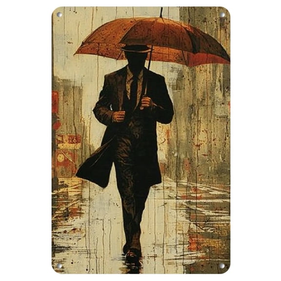 Iron Wall Art Panel - 8 X 12 Inch Anti - Bending Metal Tin Sign - Vintage Oil Painting Inspired Design - Perfect Gift for Home Decoration, Living Room, Bathroom, Bedroom, Garden, Dining, Bar, Cafe