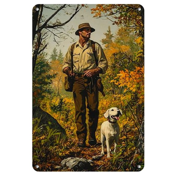 Iron Wall Art Panel - 8 X 12 Inch Anti - Bending Metal Tin Sign - Vintage Oil Painting Inspired Design - Perfect Gift for Home Decoration, Living Room, Bathroom, Bedroom, Garden, Dining, Bar, Cafe