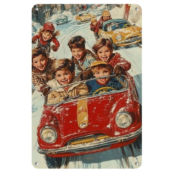 Iron Wall Art Panel - 8 X 12 Inch Anti - Bending Metal Tin Sign - Vintage Oil Painting Inspired Design - Perfect Gift for Home Decoration, Living Room, Bathroom, Bedroom, Garden, Dining, Bar, Cafe