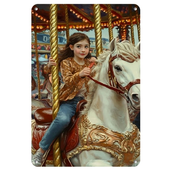 Iron Wall Art Panel - 8 X 12 Inch Anti - Bending Metal Tin Sign - Vintage Oil Painting Inspired Design - Perfect Gift for Home Decoration, Living Room, Bathroom, Bedroom, Garden, Dining, Bar, Cafe