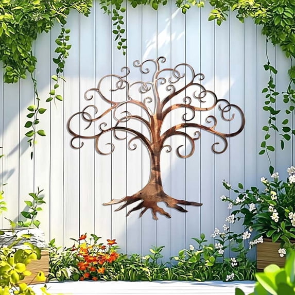 Wall Decor Art, Outdoor Sculpture, Modern Hanging Accent, Strong Weatherproof Build and Simple Hook Install for Garden Borders, Entryway Walls, and Balcony Corners.