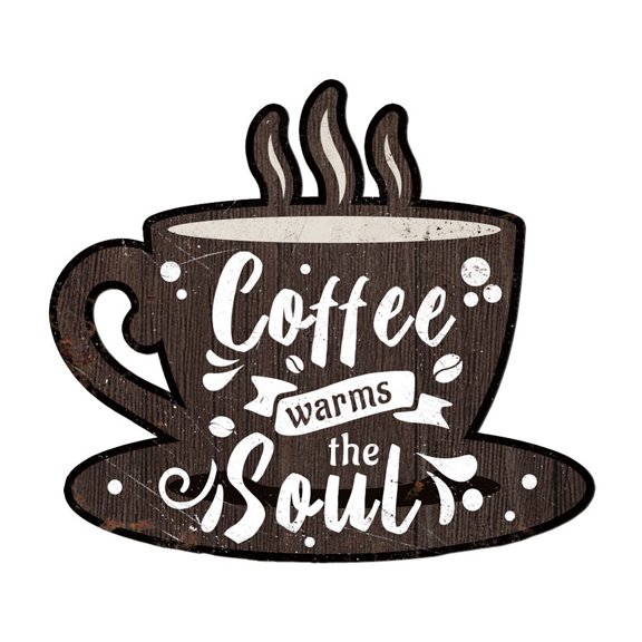 Iron Wall Decorations for Bars Restaurants Cafe Pubs Coffee 260x294mm for DIY