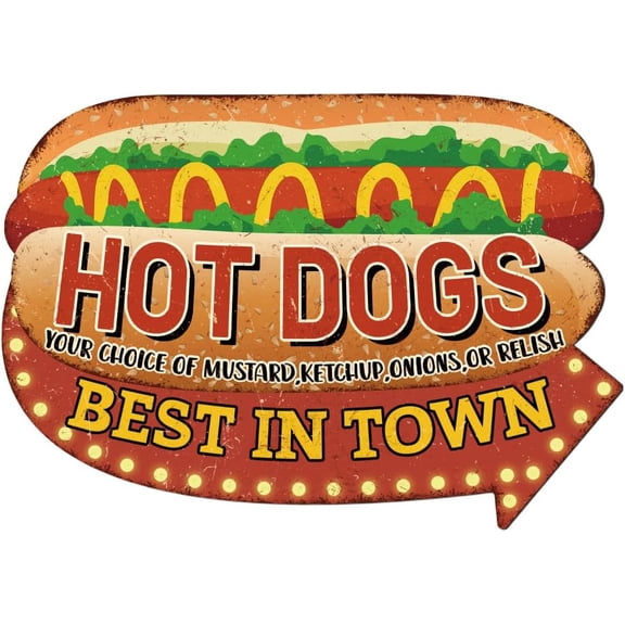 Iron Wall Decorations for Bars Restaurants Cafe Pubs Food 265x380mm